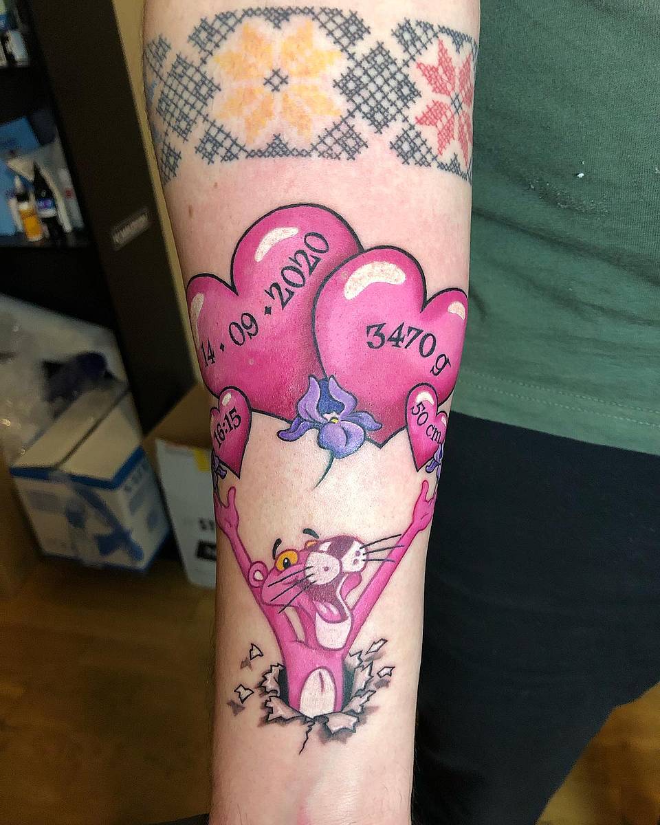Pink Panther Birth Announcement