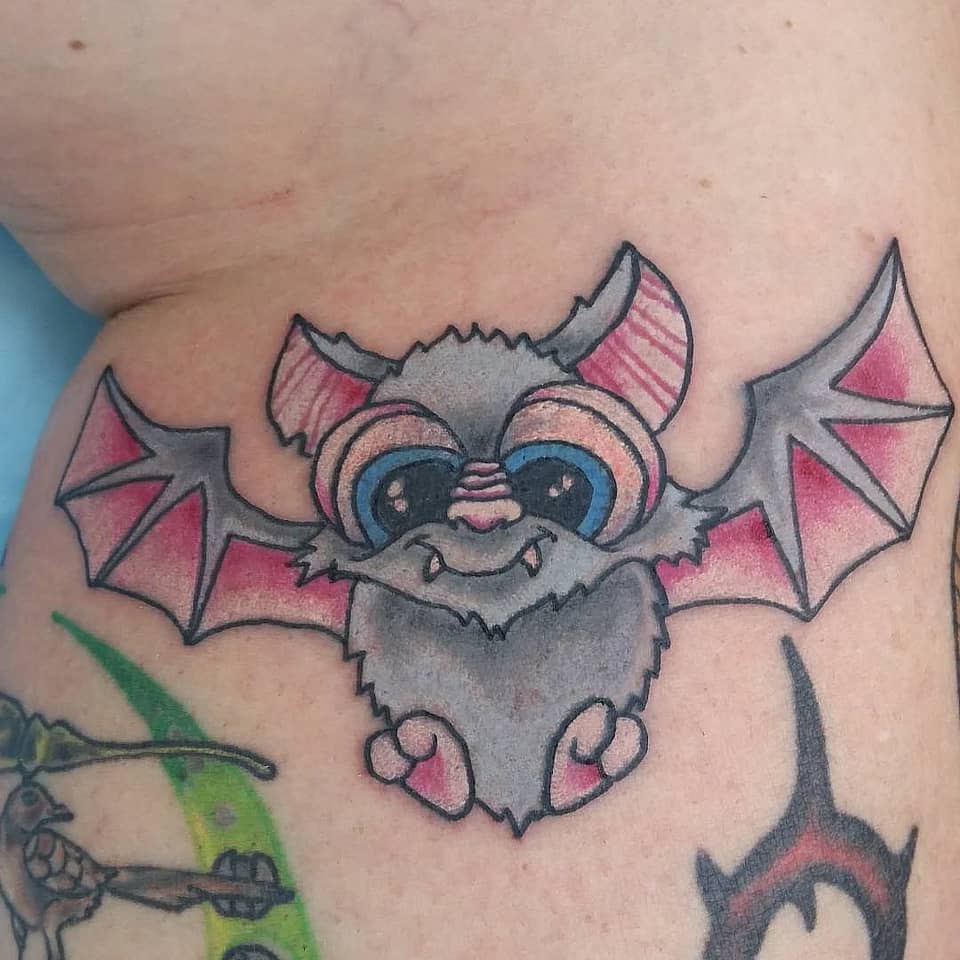 Pink-Winged Chibi Bat