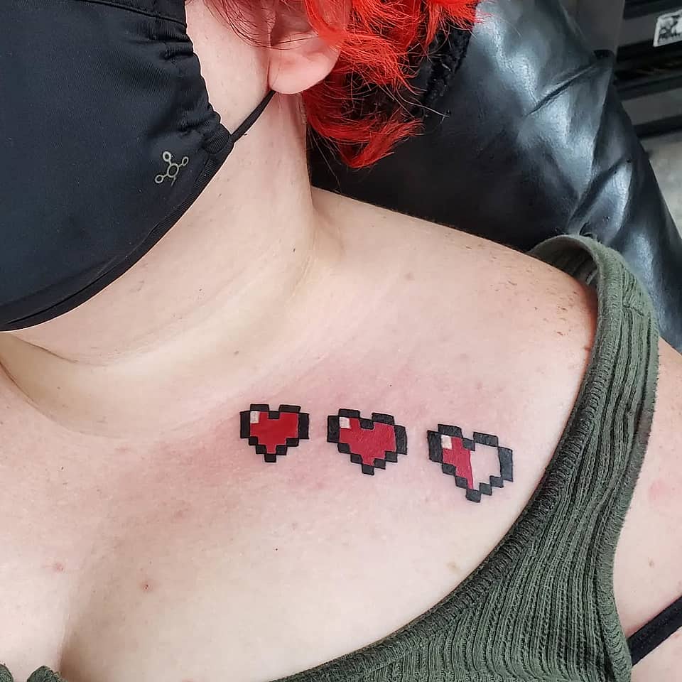 Pixel Hearts Health Bar
