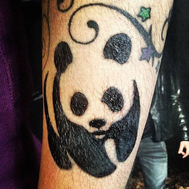 Playful Panda Silhouette