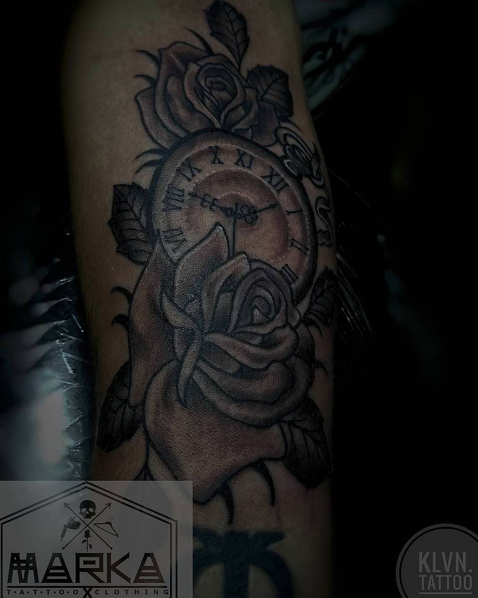 Pocket Watch & Roses