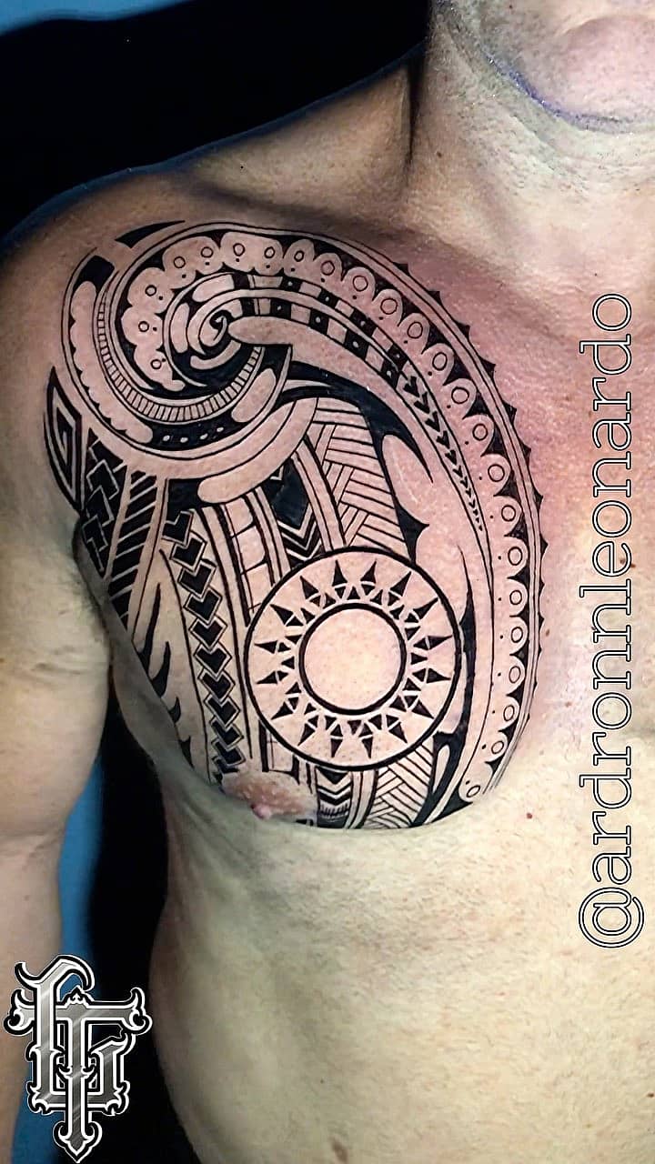 Polynesian Chest & Shoulder Panel