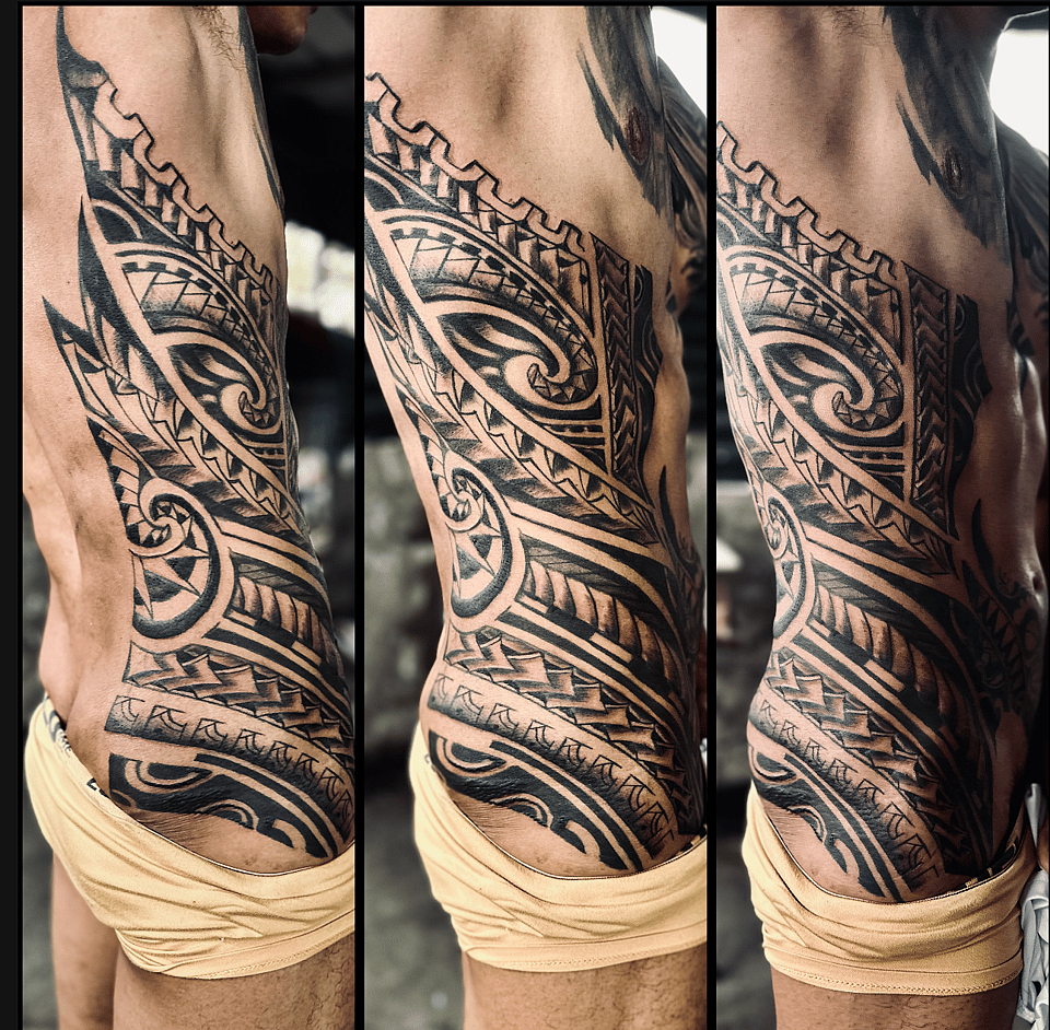 Polynesian Flank & Hip Tribal Panel