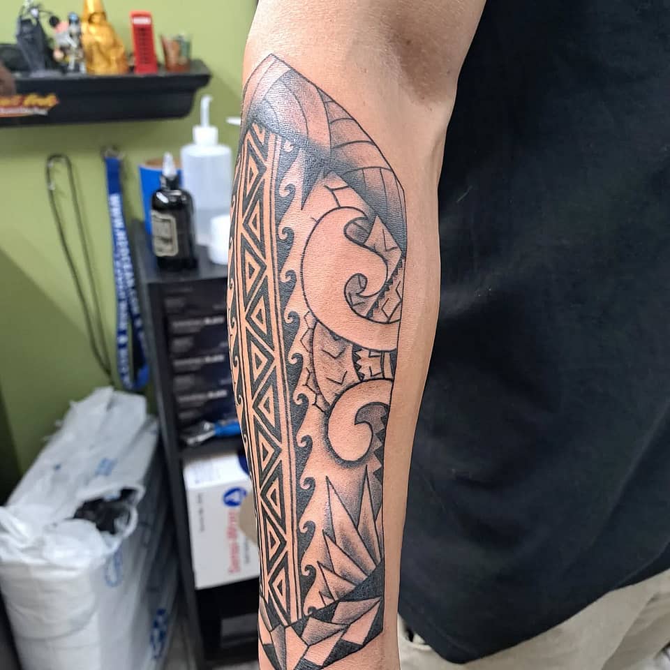 Polynesian Koru Forearm Panel