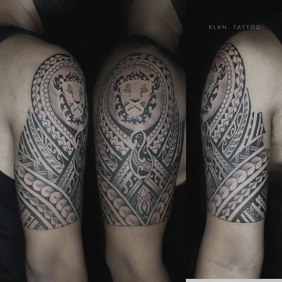 Polynesian Lion Half-Sleeve