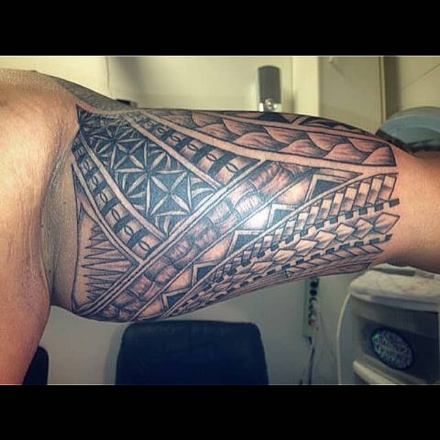 Polynesian Spearhead and Wave Inner Arm Panel