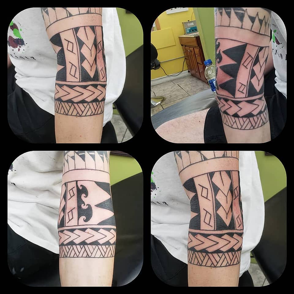 Polynesian Spearhead Forearm Band