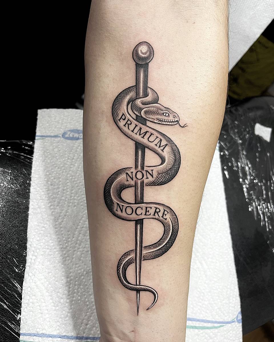 Primum Non Nocere — Rod of Asclepius