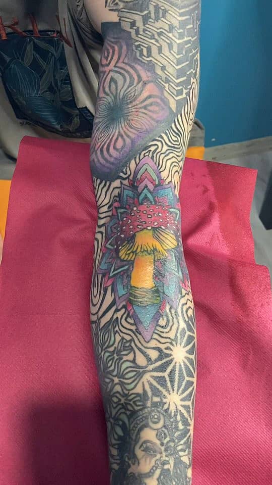 Psychedelic Mushroom Mandala Sleeve