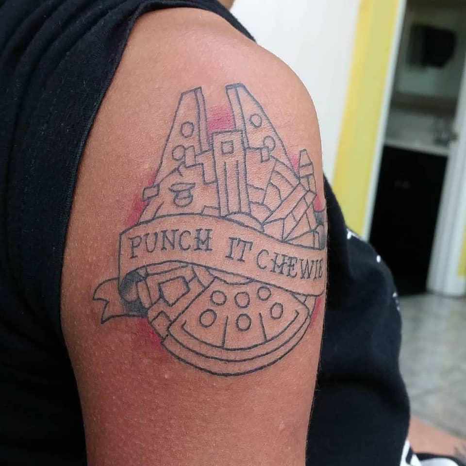 Punch It, Chewie — Millennium Falcon Banner