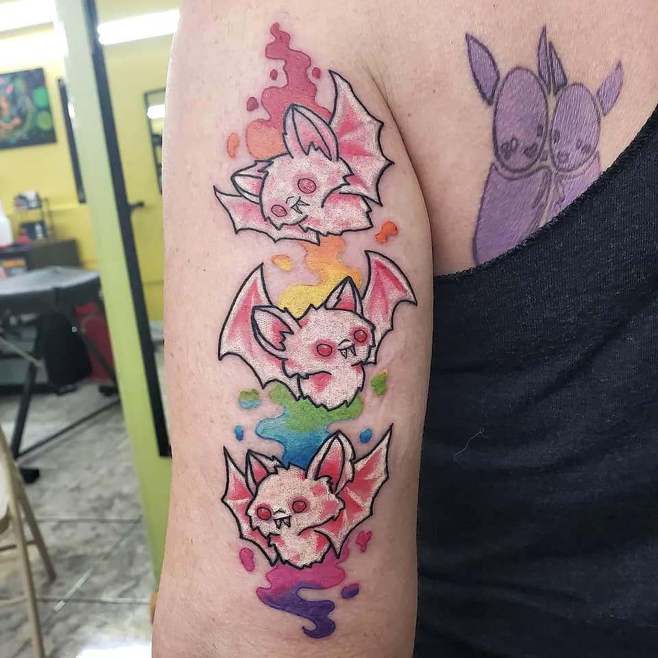 Rainbow Bat Trio