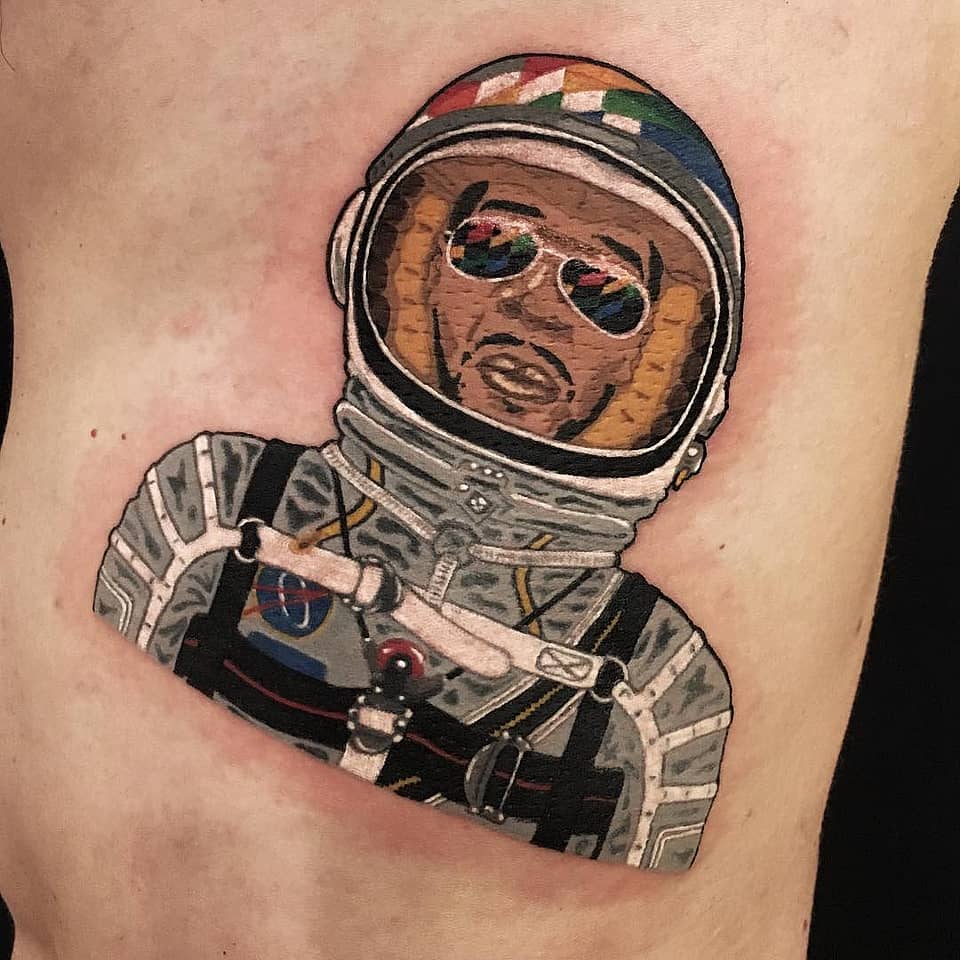 Rainbow Visor Astronaut Portrait