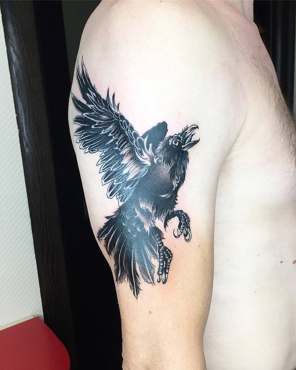 Raven in Flight