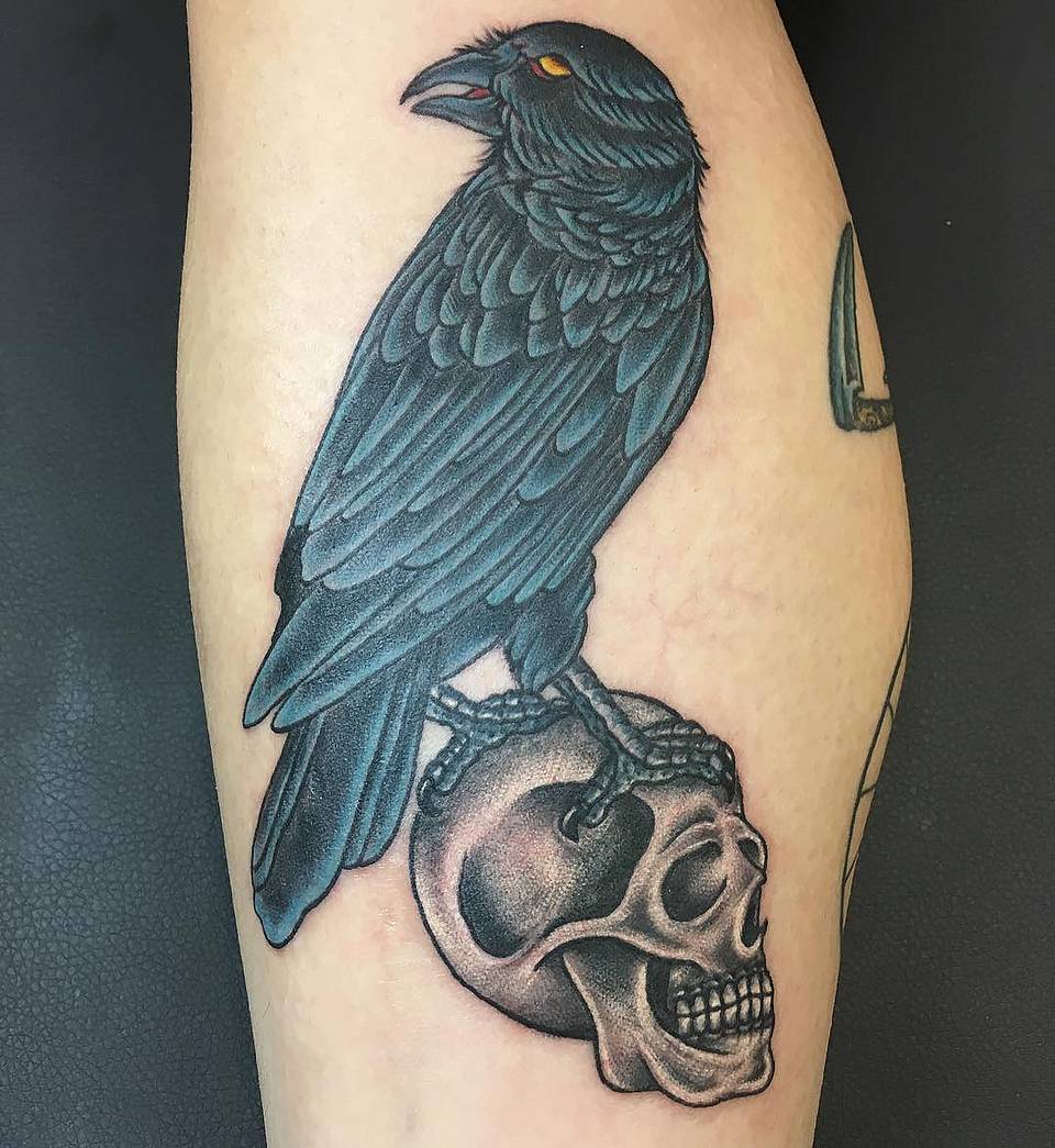 Raven Sentinel on Skull