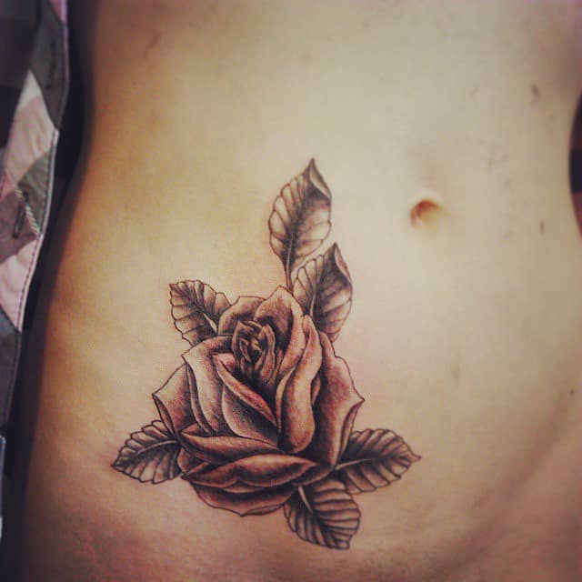 Realistic Black and Grey Rose