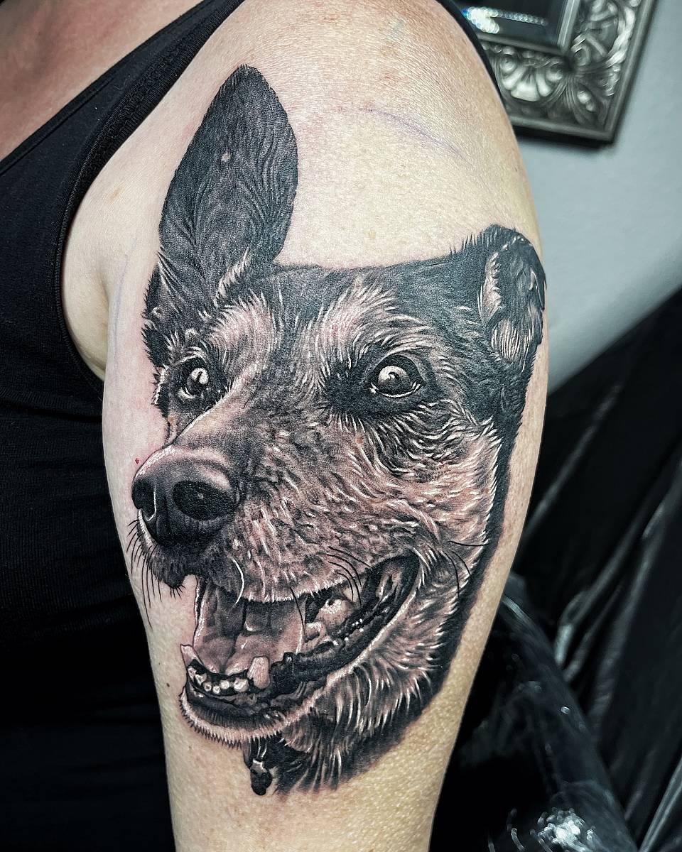 Realistic Happy Dog Portrait