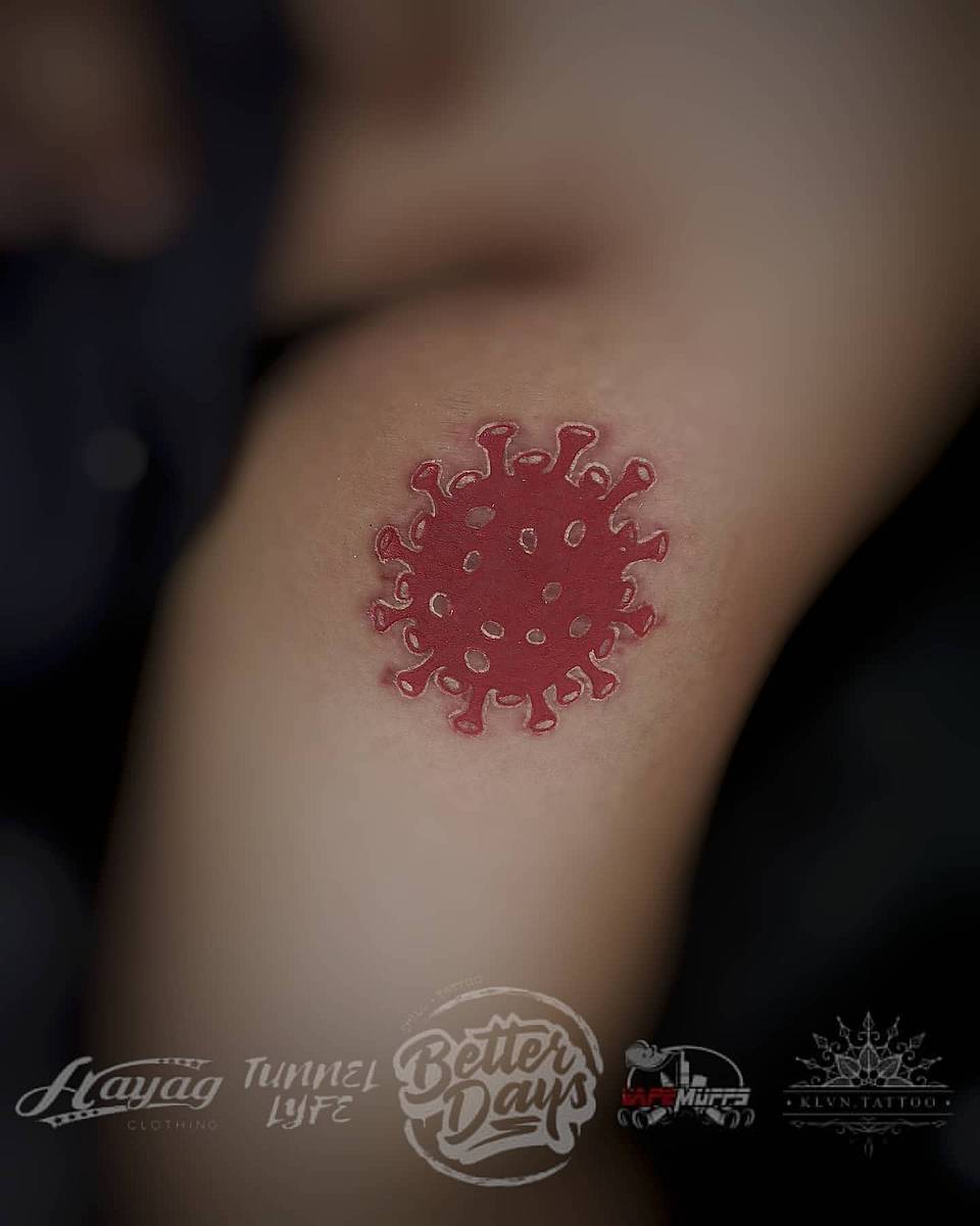Red Viral Particle (Coronavirus Motif)