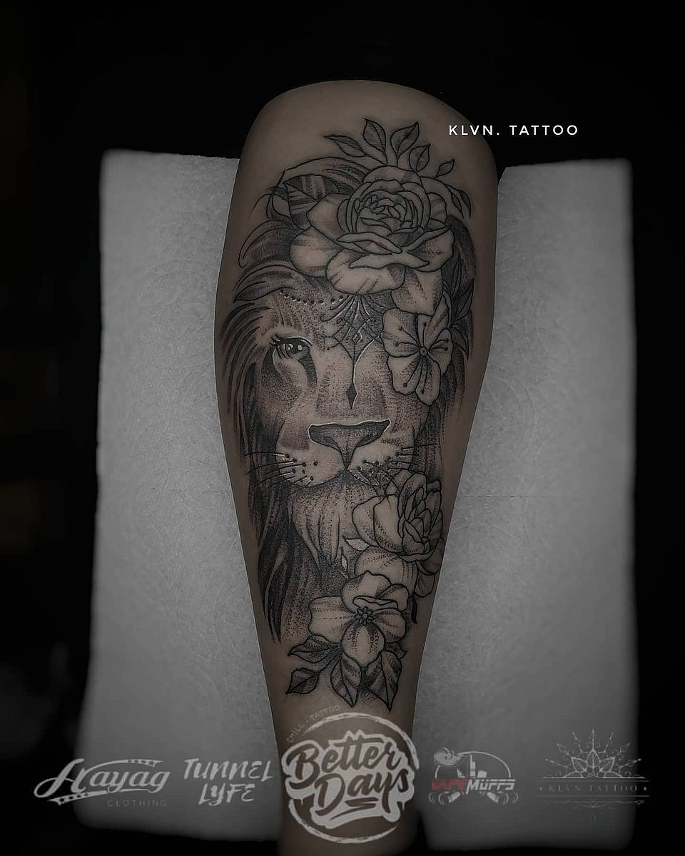 Regal Lion with Floral Crown