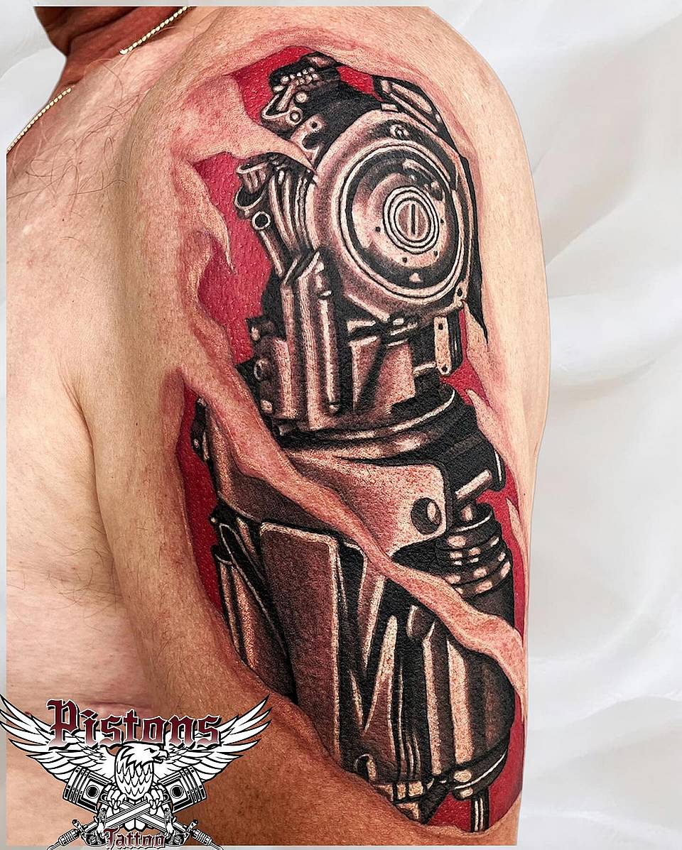 Ripped-Skin Biomechanical Piston