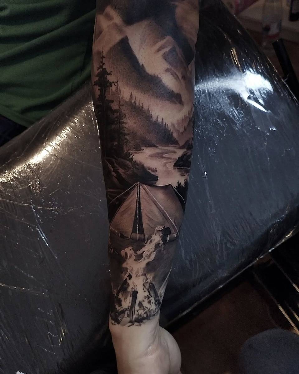 Riverside Campfire Sleeve