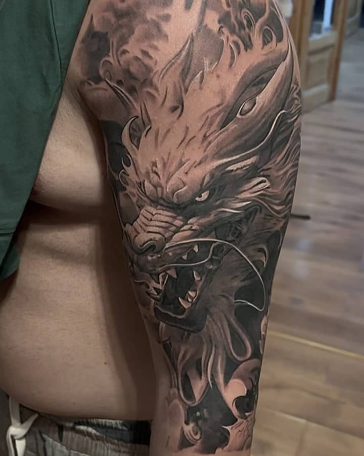 Roaring Japanese Dragon