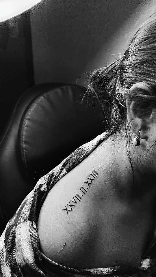 Roman Numeral Date Diagonal