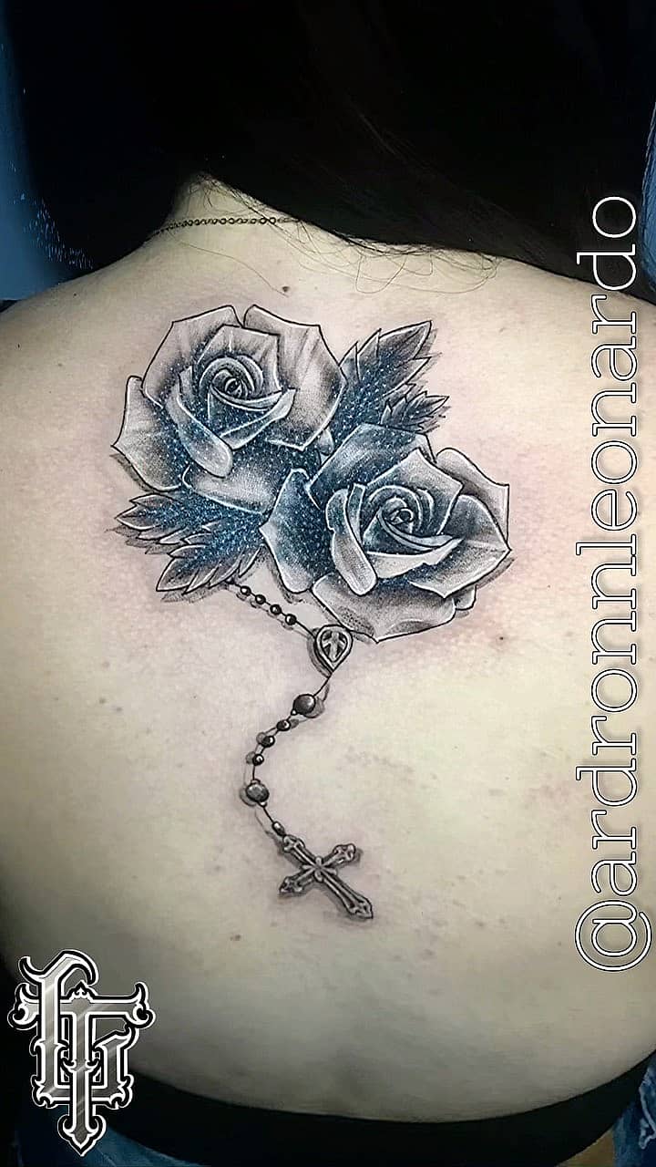 Rosary and Twin Roses