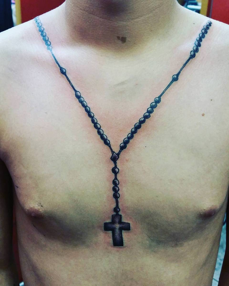 Rosary Necklace and Cross