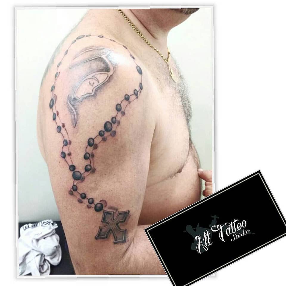 Rosary with Virgin Mary Portrait