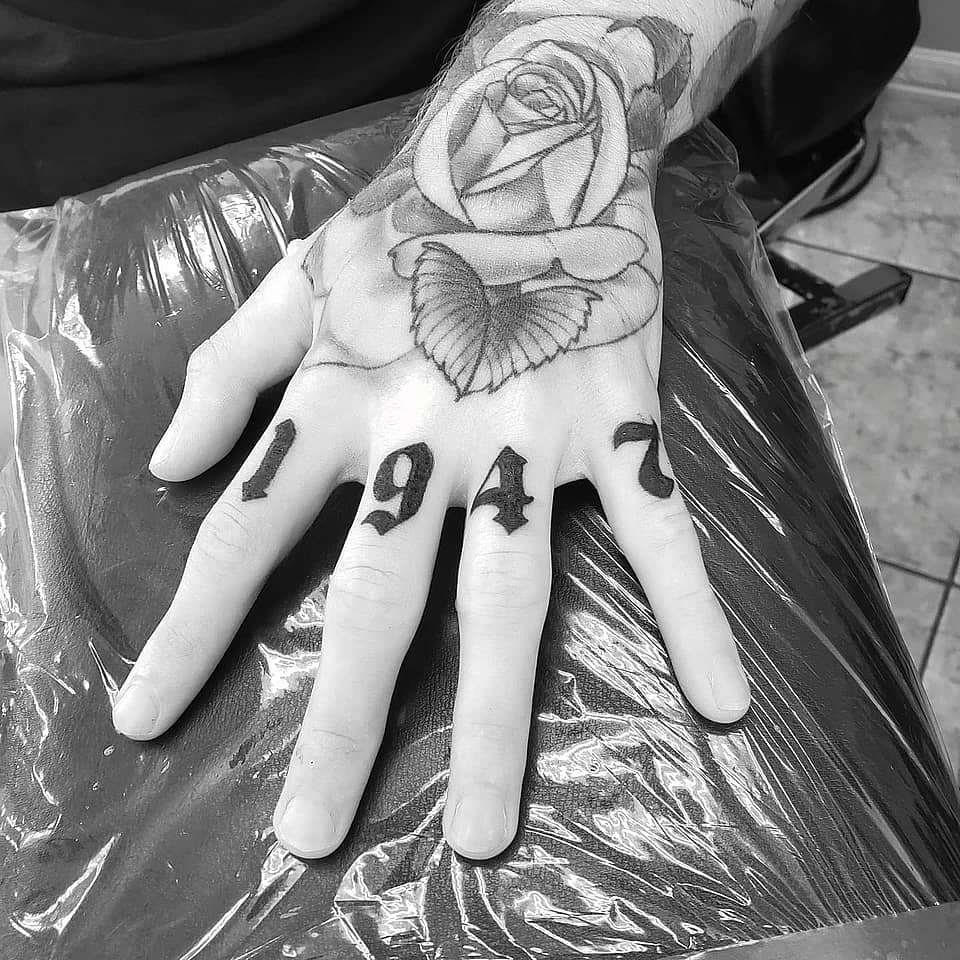 Rose and 1947 Blackletter Hand Piece