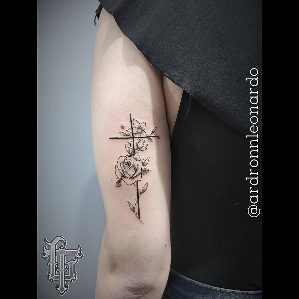 Rose Cross Linework
