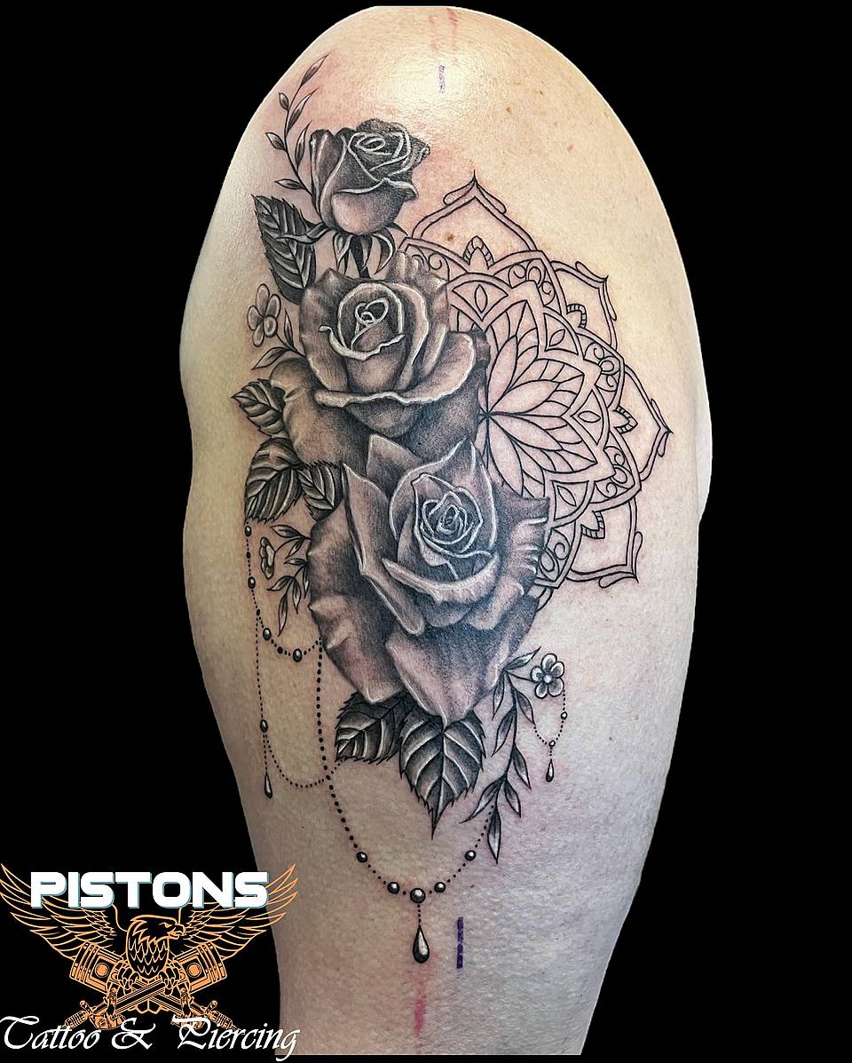 Rose Mandala Thigh Piece