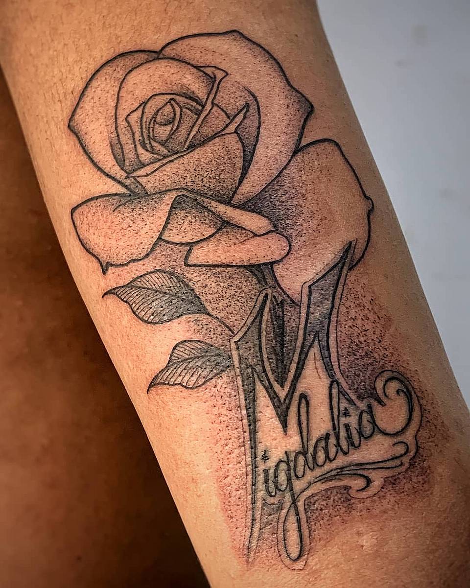 Rose with Scripted Name