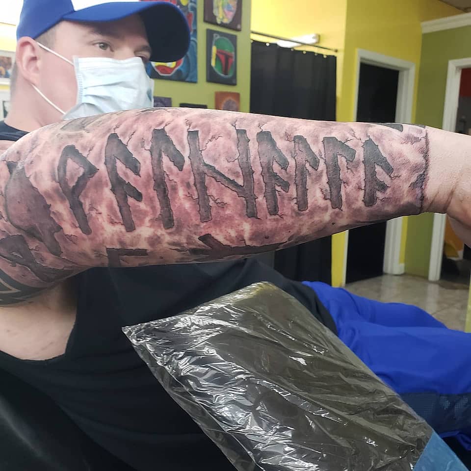 Runic Stonework Forearm Sleeve