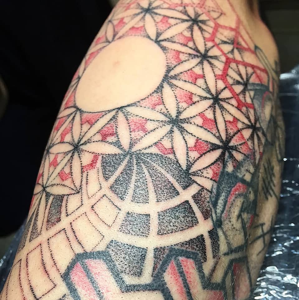 Sacred Geometry Dotwork Sleeve
