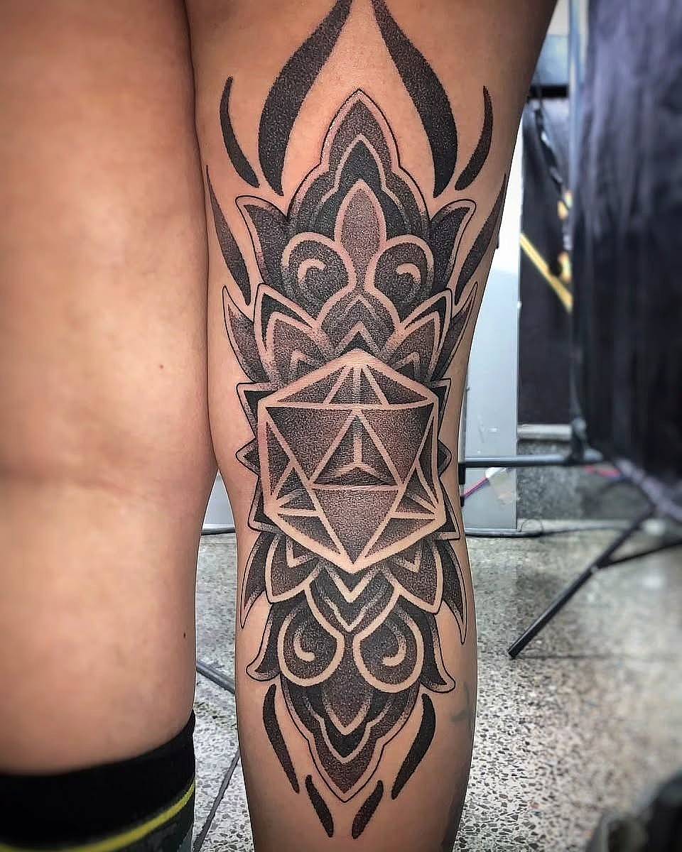 Sacred Geometry Lotus with D20