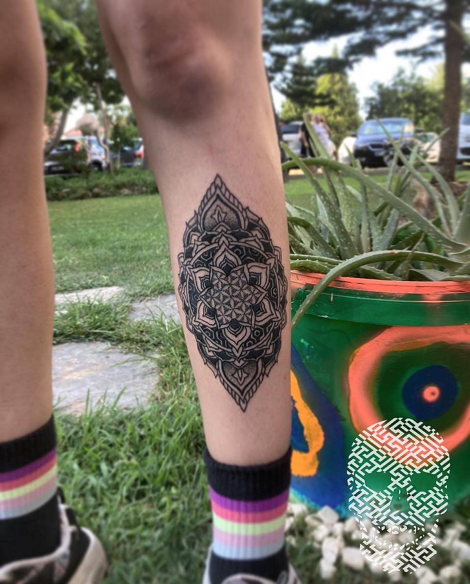 Sacred Geometry Mandala Shield