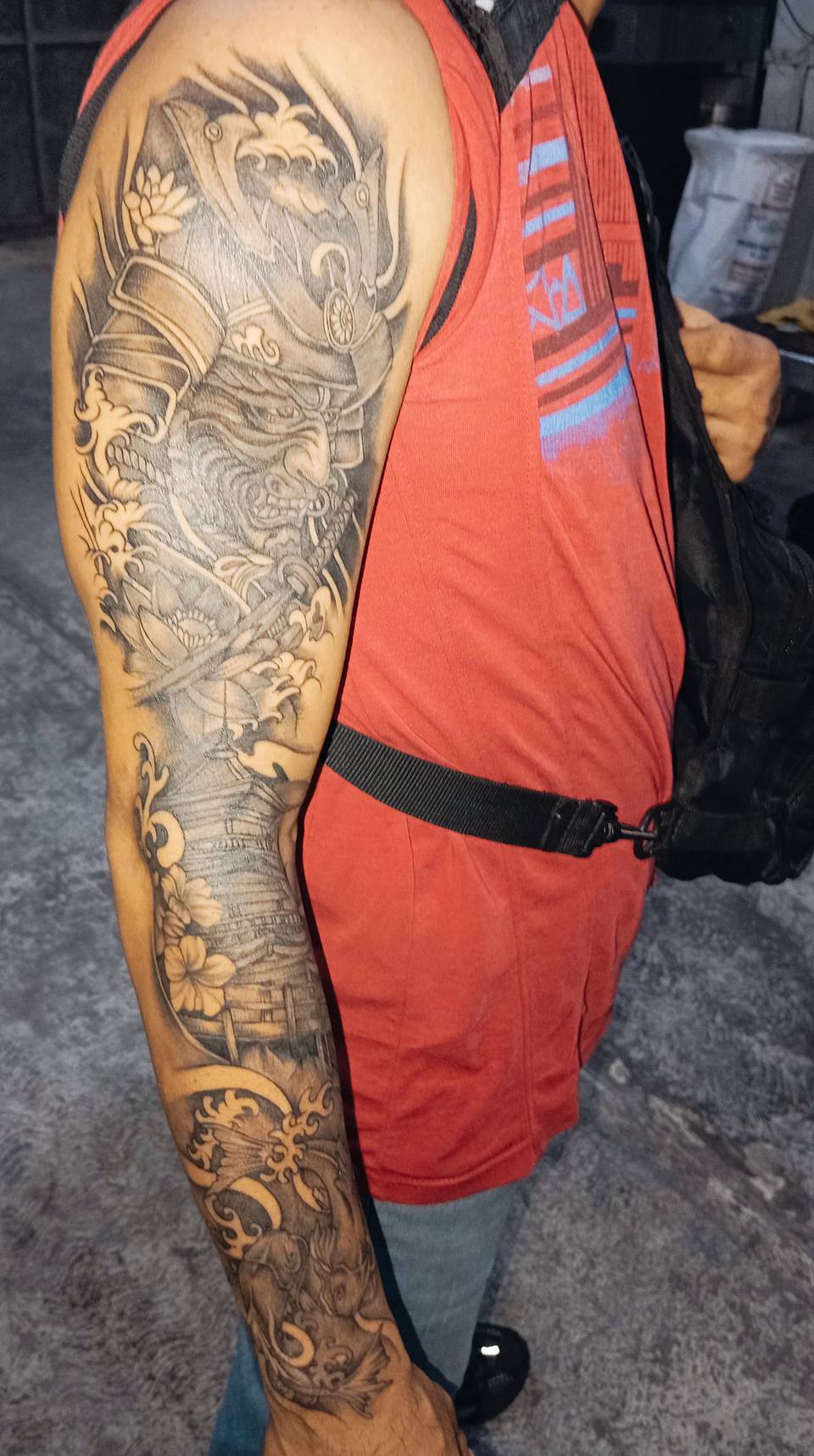 Samurai and Lotus Waves Sleeve