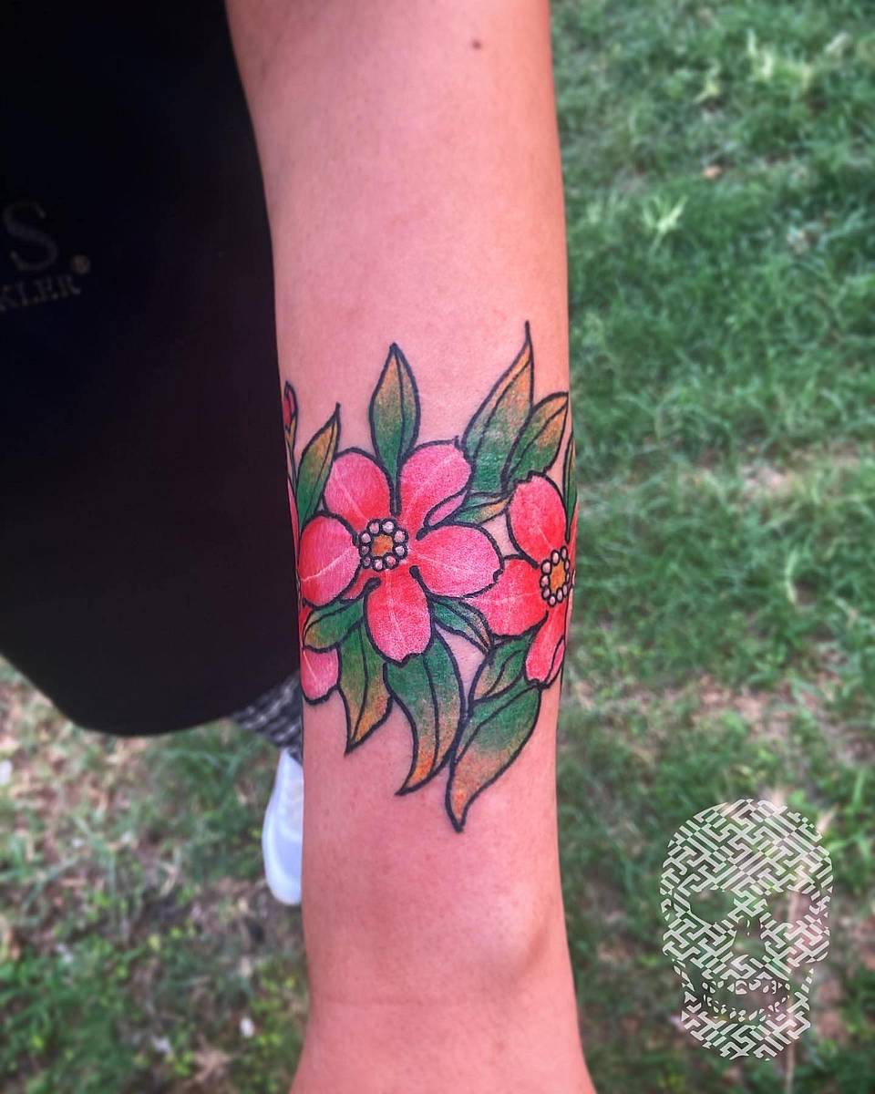 Scarlet Blossom Wrap