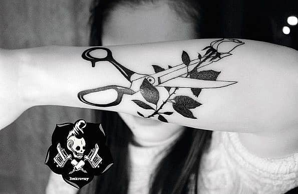 Scissors and Rose