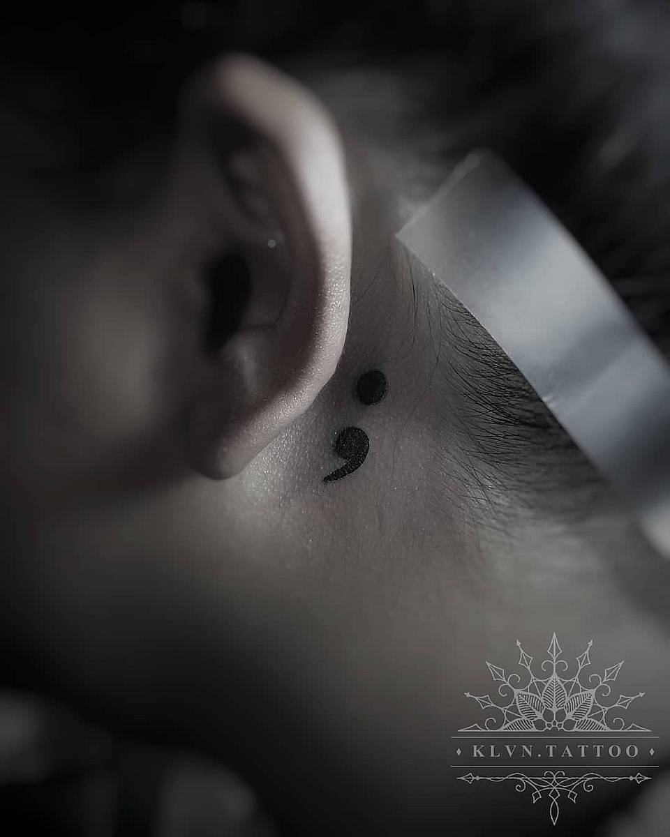 Semicolon Behind the Ear