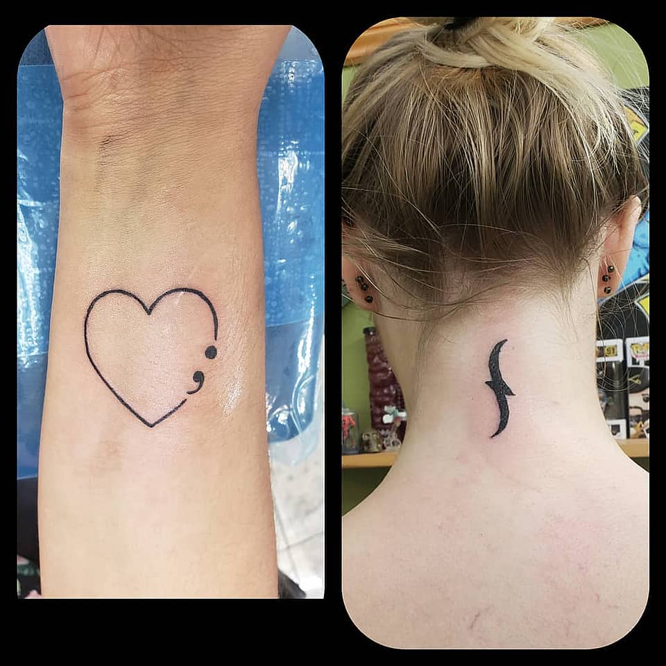 Semicolon Heart and Musical F-Hole