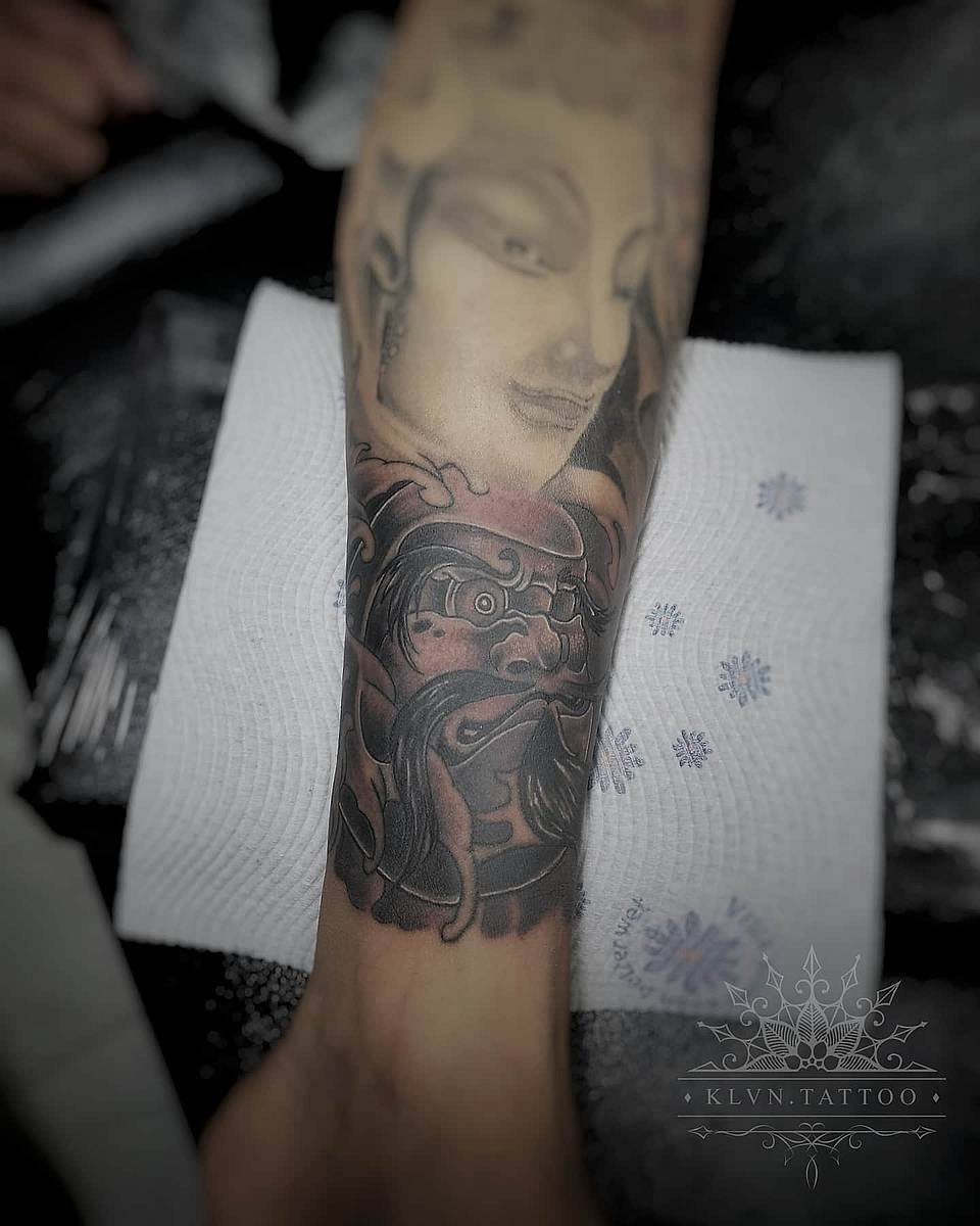 Serenity & Guardian: Buddha with Mask