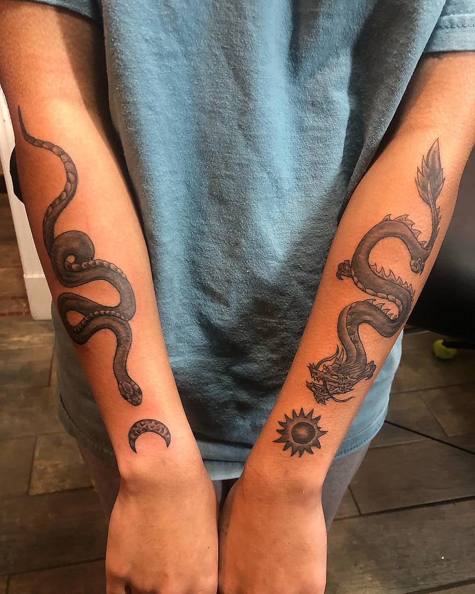 Serpent and Dragon Sun-Moon Duo