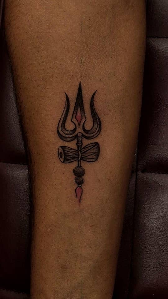 Shaivite Trishul with Damru