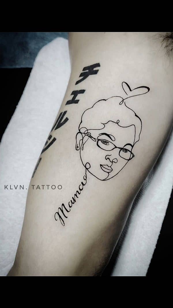 Single-Line Portrait with Script Name