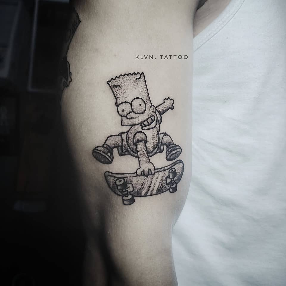 Skateboarding Bart