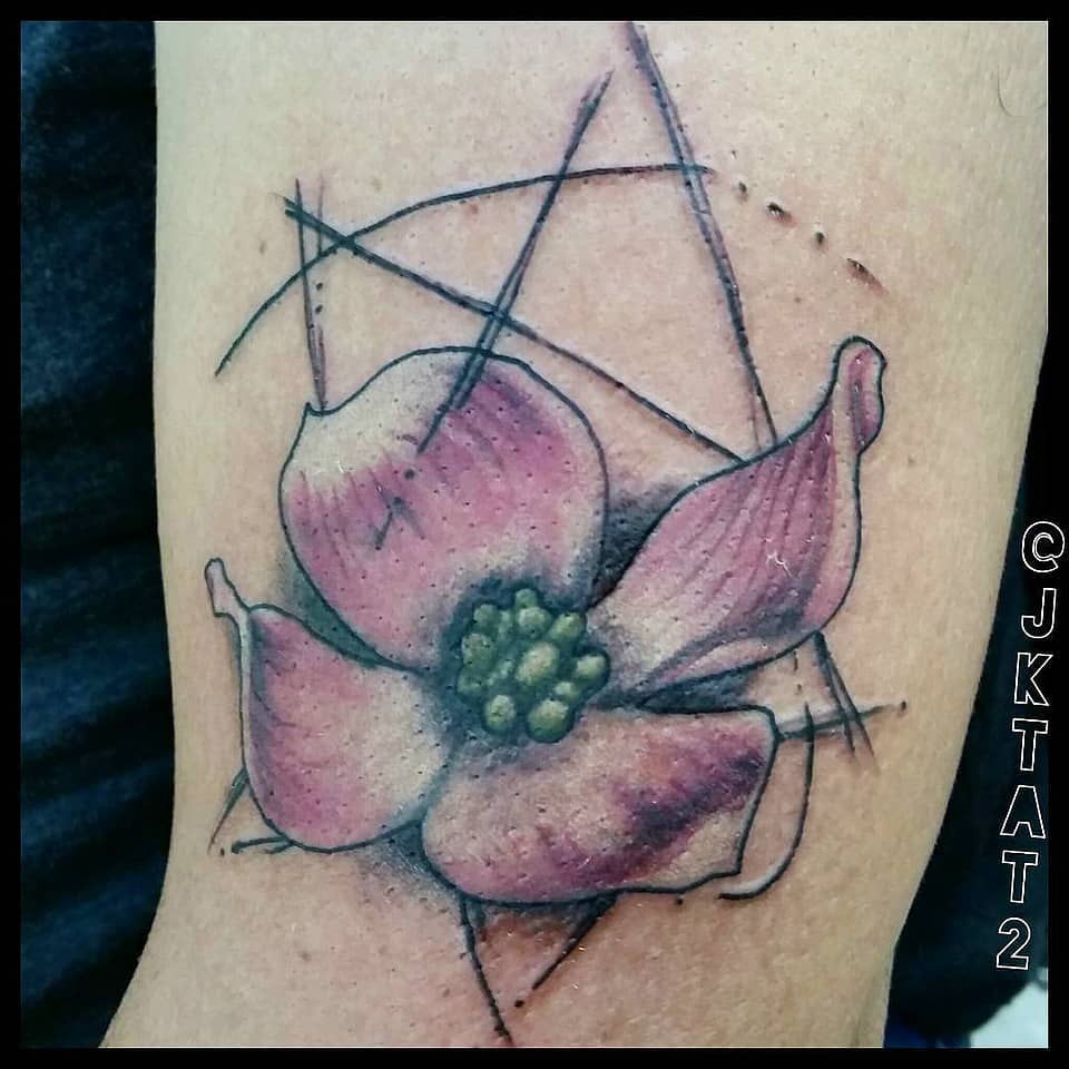 Sketch-Style Dogwood Bloom