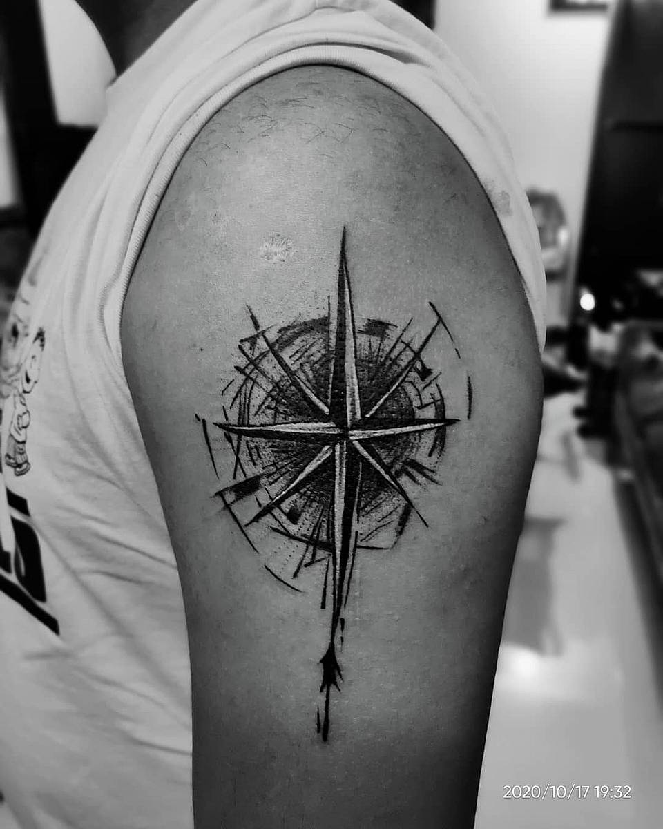 Sketched Compass Rose
