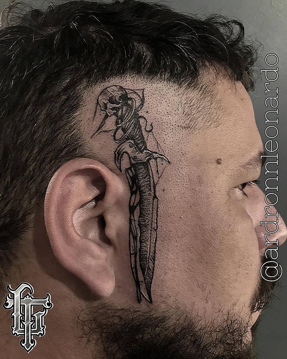Skull Dagger Ear Piece